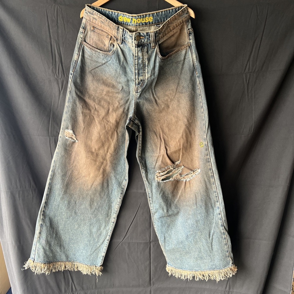 Drew House ultra wide leg jean Weddington Wash Size 34 …b40